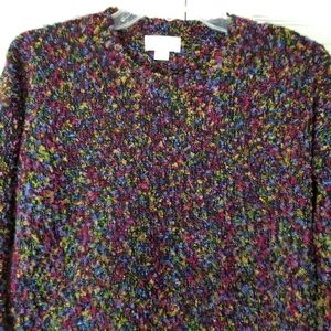 Northern‎ Isles Pullover Textured Multicolored Knit Sweater Size L